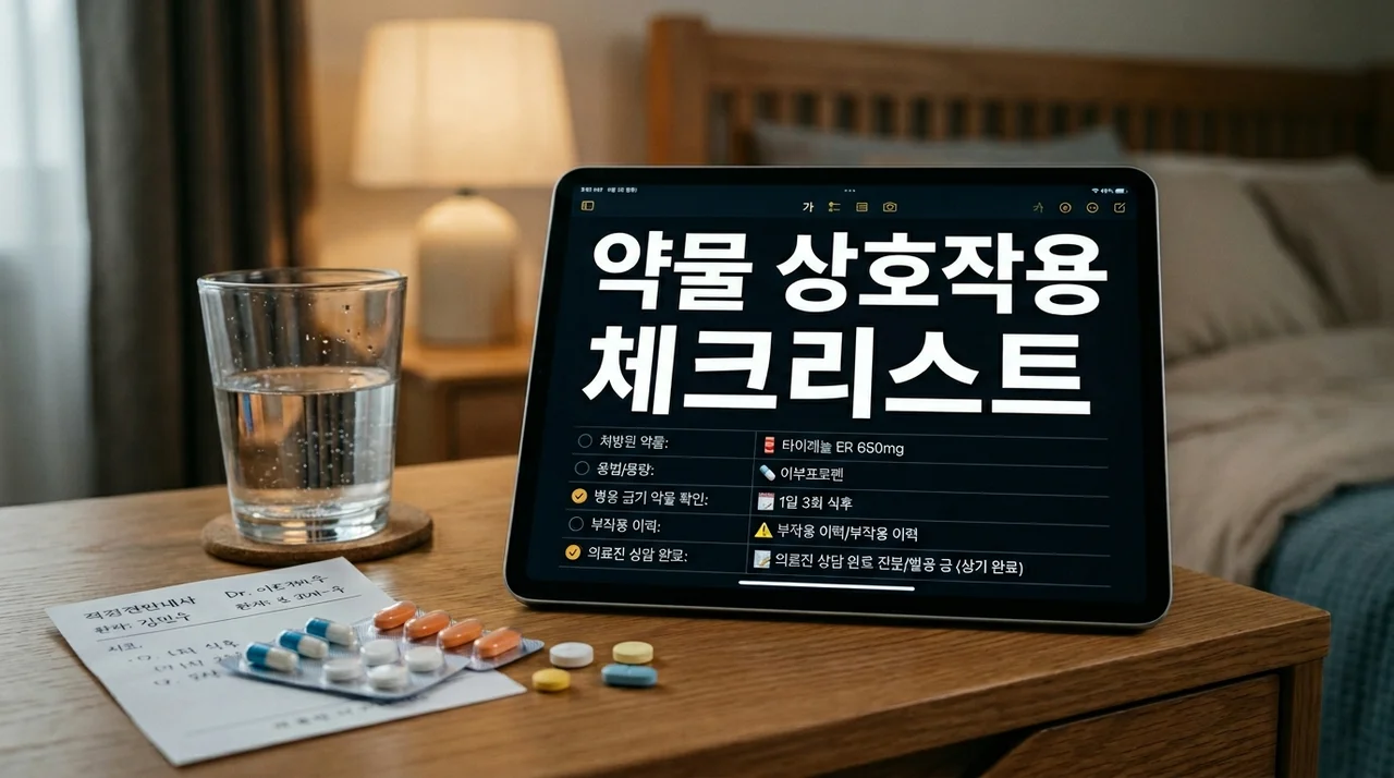 약물 상호작용 체크리스트: 안전한 약 복용과 건강기능식품 조합 가이드