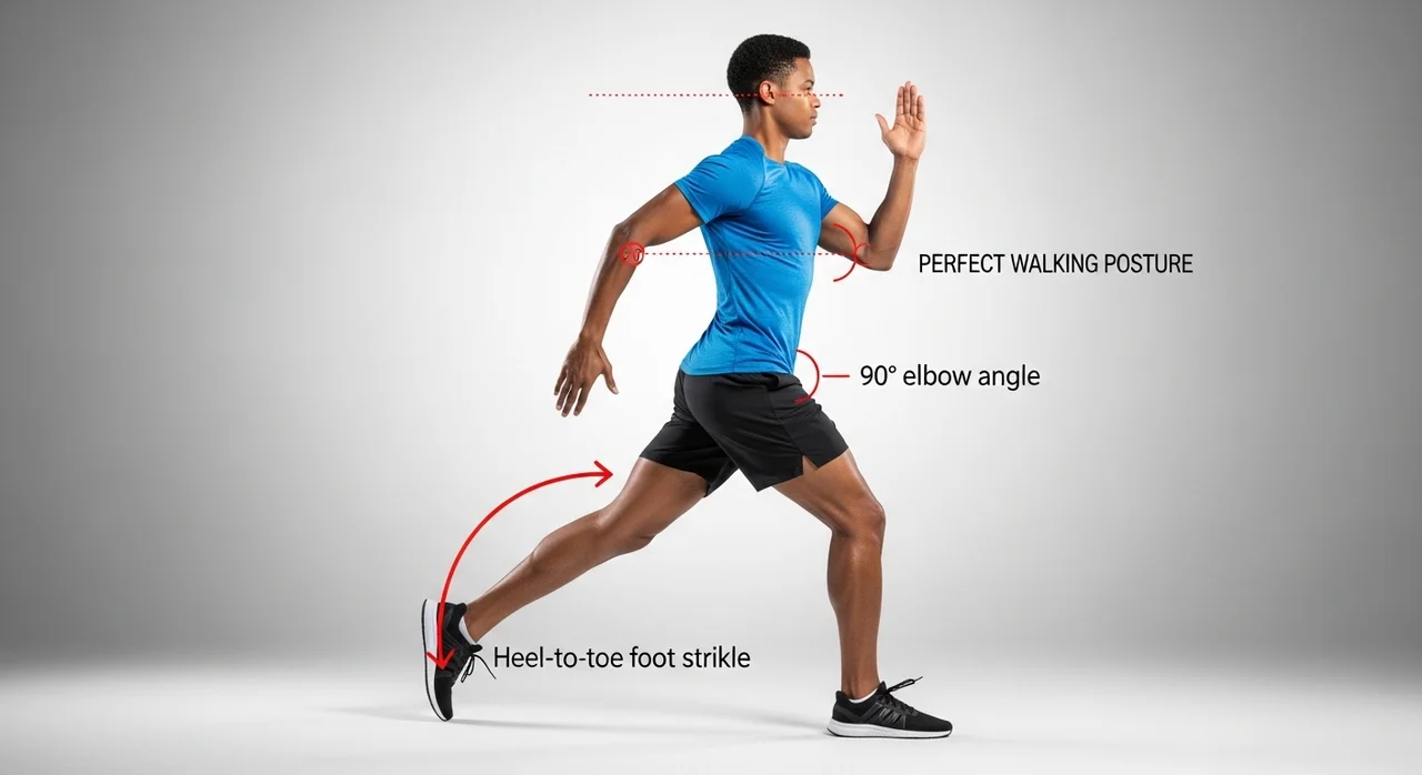 칼로리 소모를 극대화하는 올바른 파워 워킹 자세