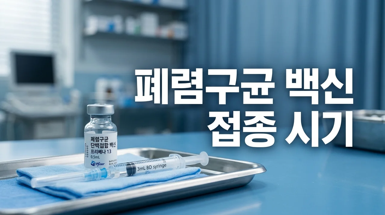 폐렴구균 백신 접종 시기 및 종류 완벽 가이드: 13가 15가 23가 차이