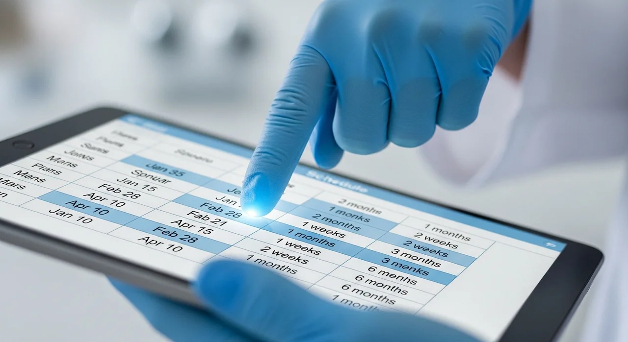 성인 및 고위험군을 위한 접종 스케줄