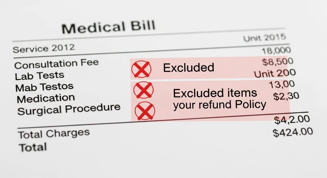 환급 대상에서 제외되는 항목 (주의사항)