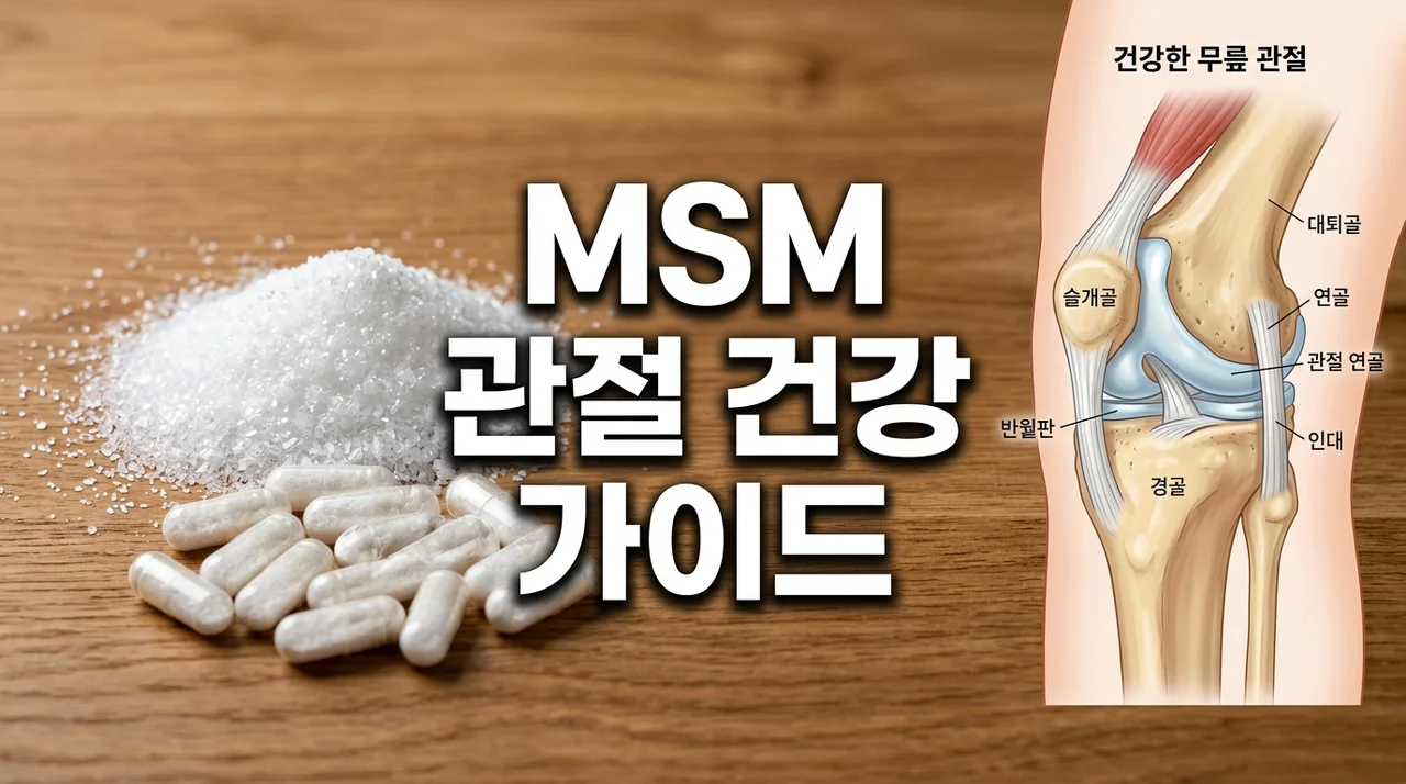 MSM 엠에스엠 관절 건강 효능과 부작용 및 영양제 선택 요령 완벽 가이드