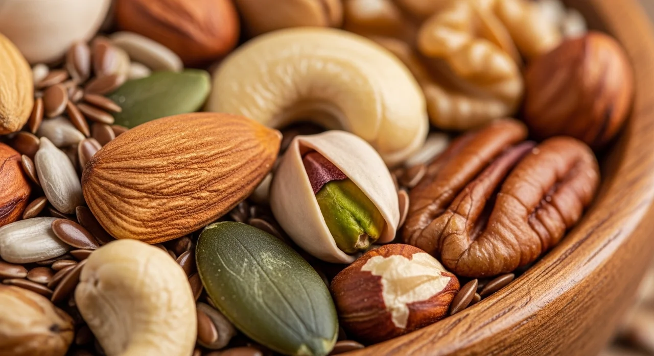 대표적인 식물성 단백질 음식 종류 2: 견과류 및 씨앗류