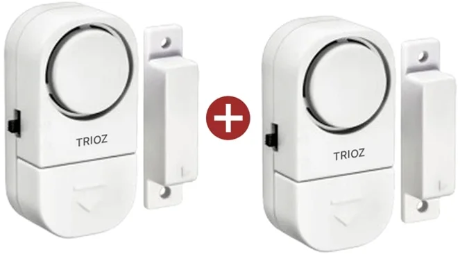 TRIOZ 도어 경보기 방범벨 창문 센서벨 문열림 센서 1+1