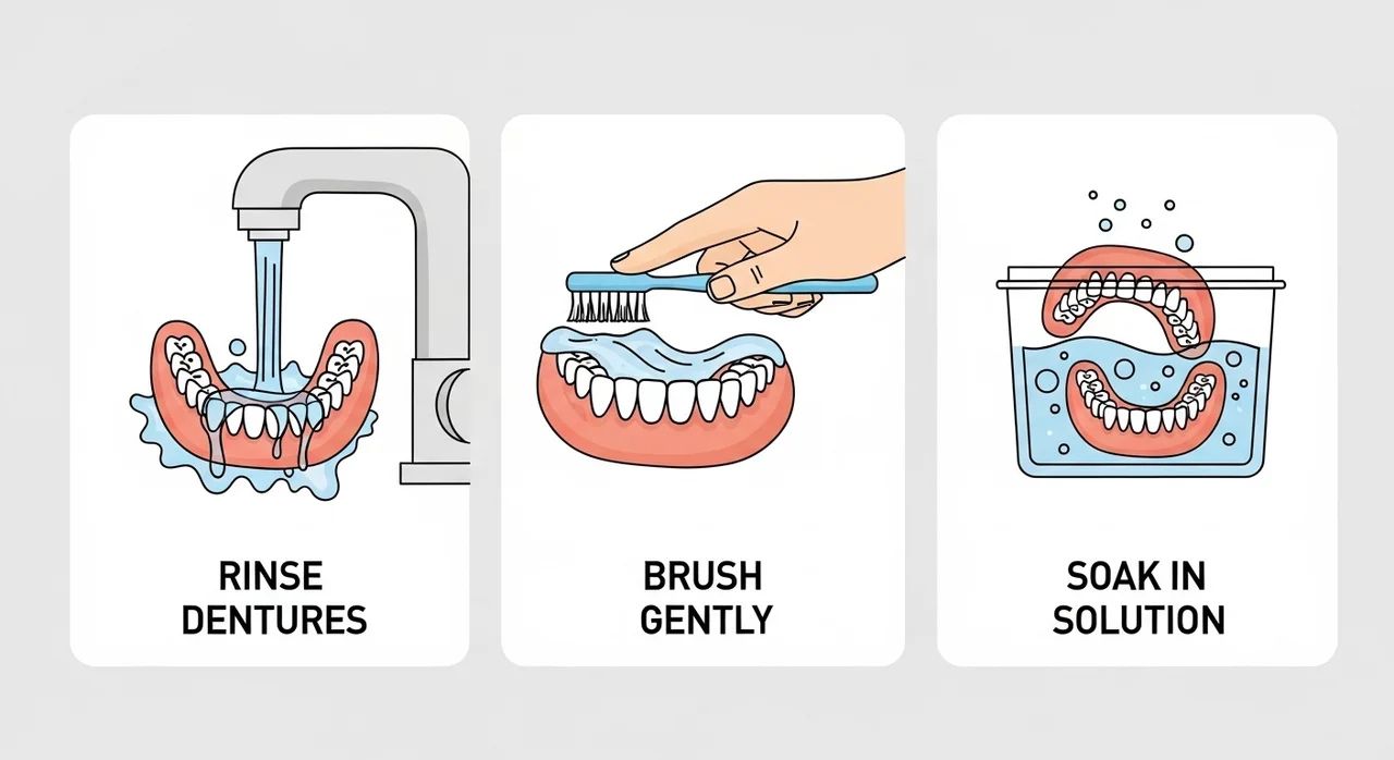 실패 없는 틀니 세정 3단계 절차