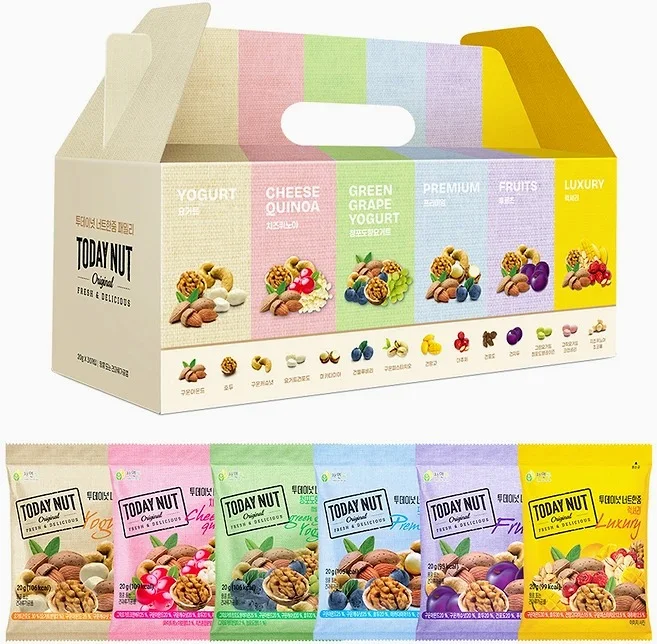 투데이넛 너트한줌 패밀리 견과 6종 선물세트 600g