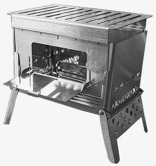 탈부착 휴대용 캠핑 불멍 화로대 카드 스토브 + 파우치 세트