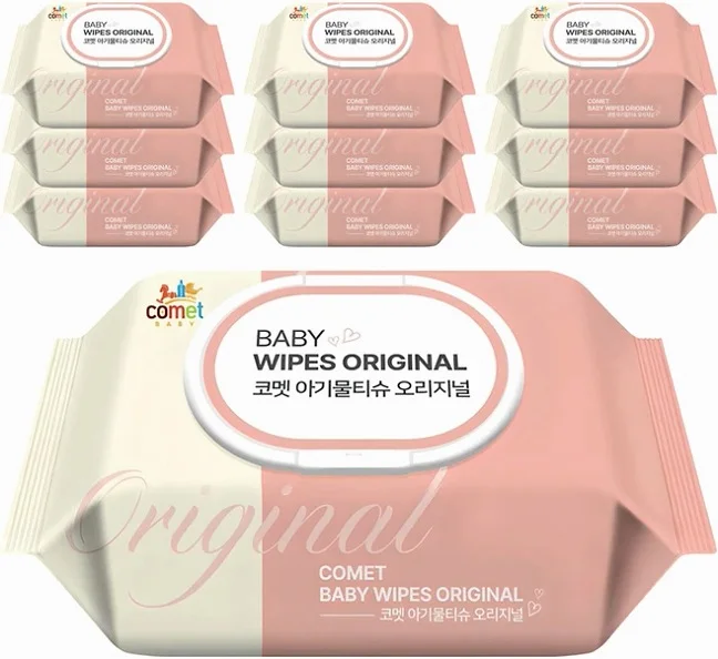 코멧 오리지널 유아용 아기물티슈 캡형