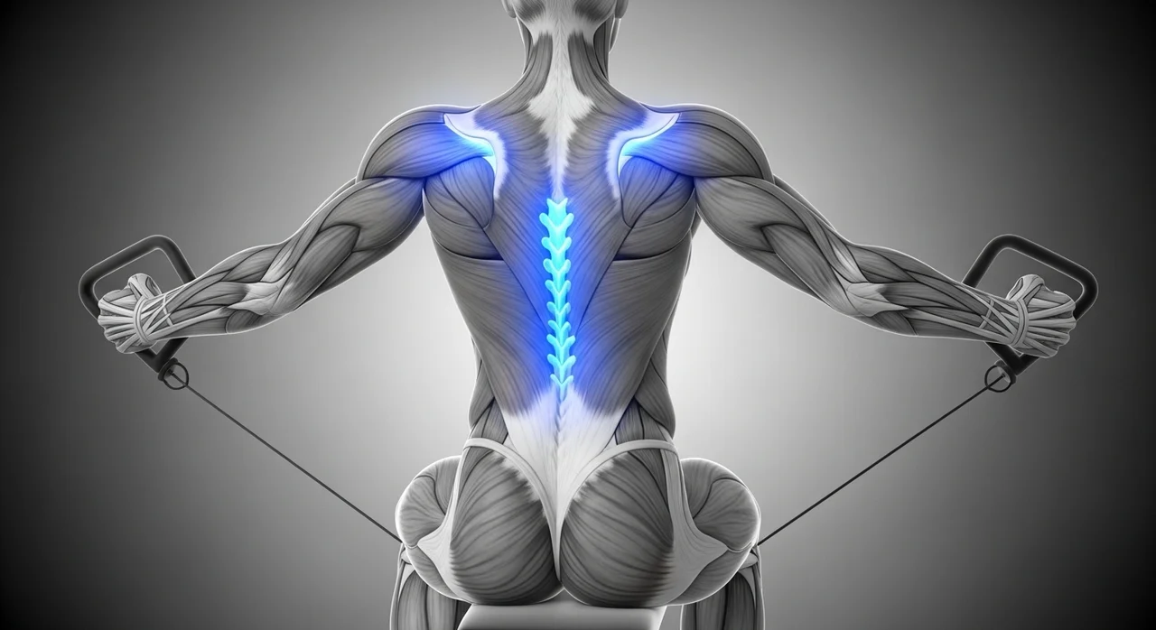 시티드 로우가 자극하는 주요 근육 부위