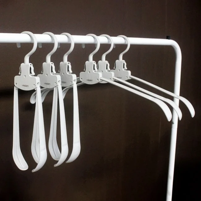 나무이야기 접이식옷걸이 원터치 정장 옷걸이 10P 그레이 어깨뿔방지 목늘어남방지 E223