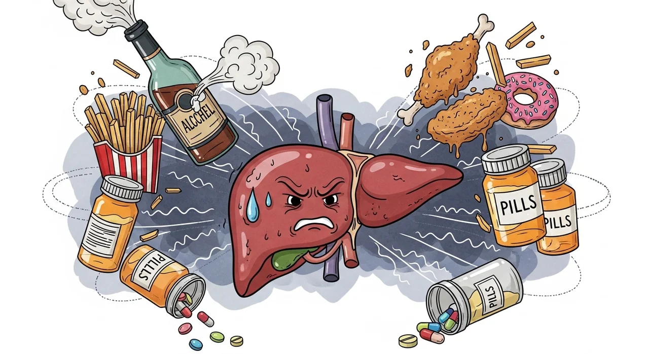 간 수치가 높아지는 주요 원인 4가지