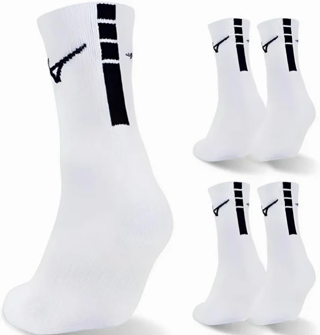 미즈노 남녀공용 플레이 더블 쿠션 미드 스포츠 양말