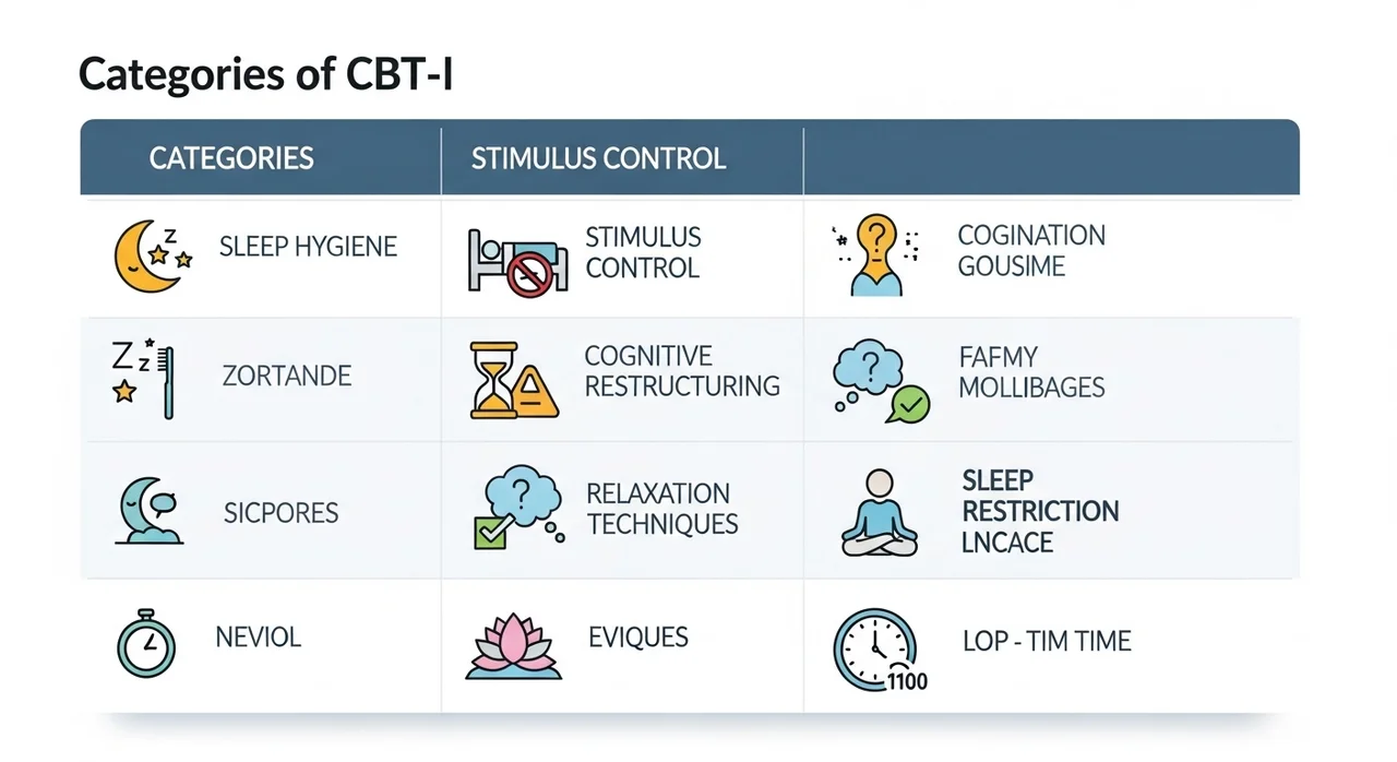 CBT-I를 구성하는 5가지 핵심 요소 한눈에 보기