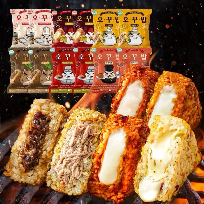 오꾸밥 오븐에 구운 주먹밥 12봉 6종 옵션 소불2+참치2+불닭2+로제2+김치2+까치2