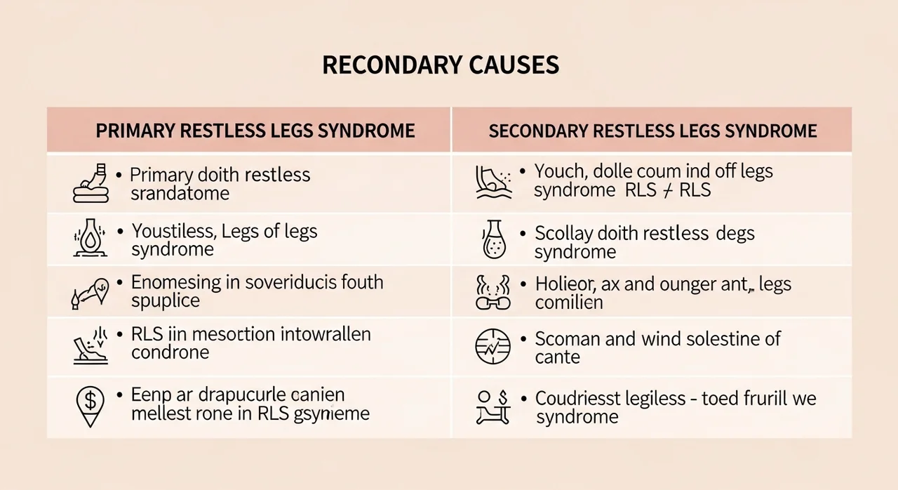 하지불안 증후군 원인 한눈에 비교하기