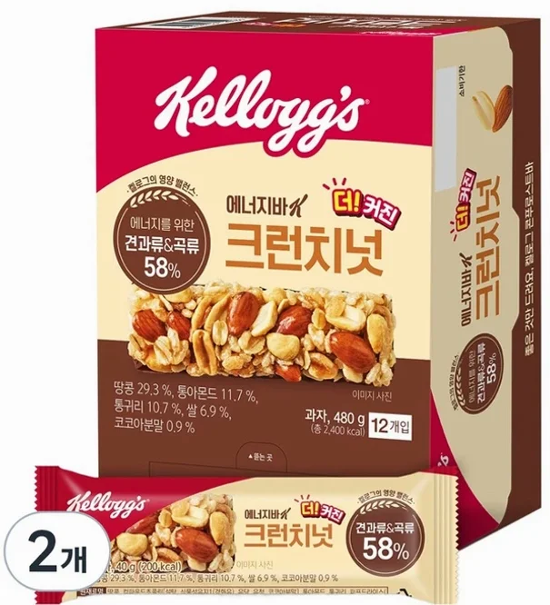 켈로그 에너지바K 크런치넛