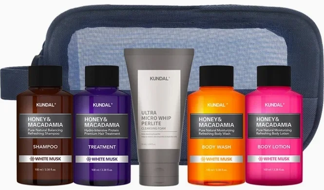 쿤달 여행용 5종 세트 B타입 클렌징폼 포함 화이트머스크향