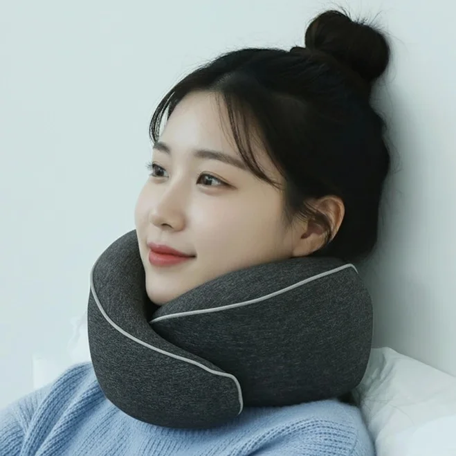 리빙미미 여행용 기내용 목베개 목쿠션 휴대용 메모리폼 여행 기내 승무원