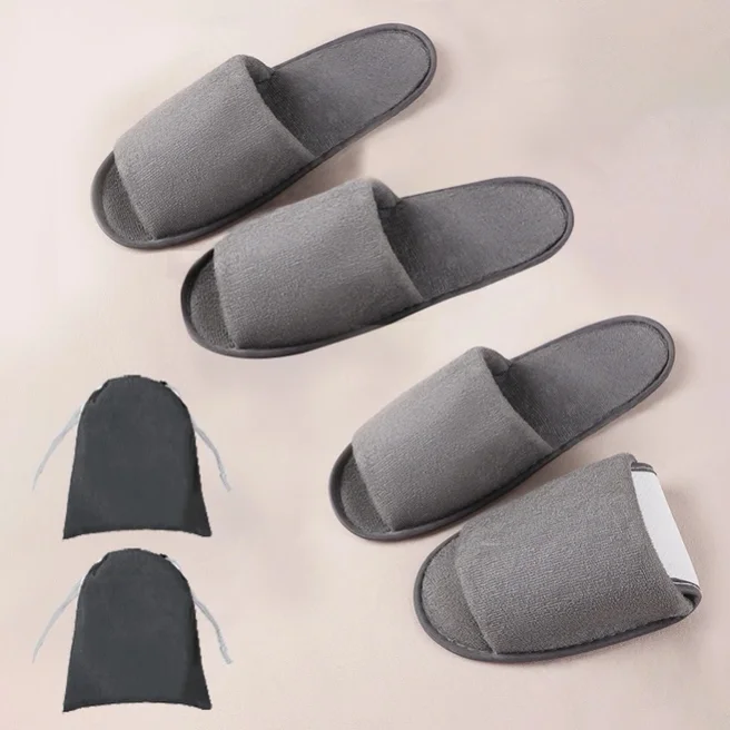 아리코 기내용 여행용 접이식 슬리퍼 + 파우치 세트