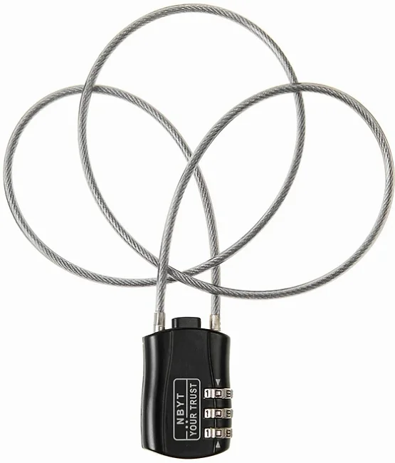 코멧 와이어 로프 자물쇠 블랙