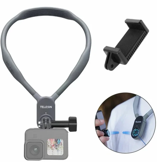 고프로 오즈모액션 넥마운트 목걸이 마그네틱 플렉시블 홀더 + 스마트폰 홀더