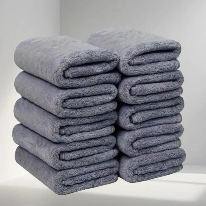 흡수력 좋고 빠른 건조 탄탄하고 먼지 없는 극세사 수건 10p 세트