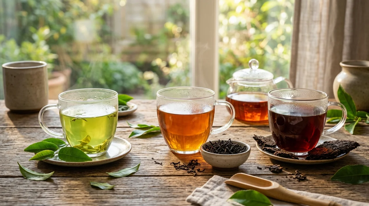 차 종류별 효능 총정리: 녹차 보이차 차이점과 건강하게 마시는 법
