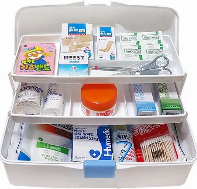 비즈팜 한국산 구급함세트(구급함 대형케이스+ 구급용품 20종)