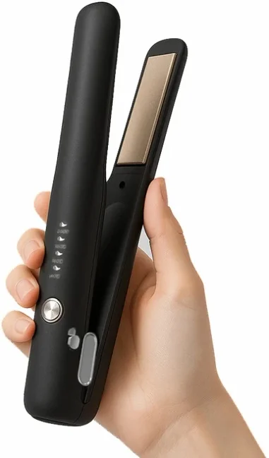 Darlisex 무선 고데기/판고데기 2in1USB충전용 4단계 온도조절 고데기