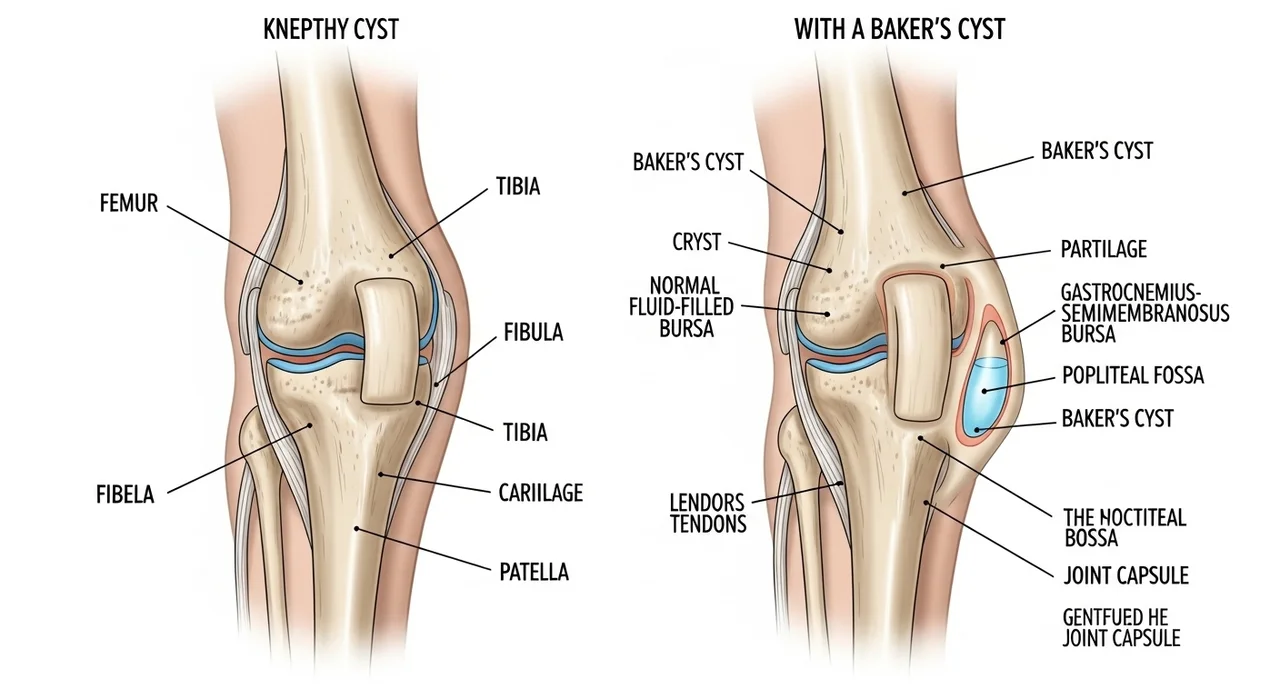 베이커 낭종과 일반 무릎 부종, 어떻게 다를까요?