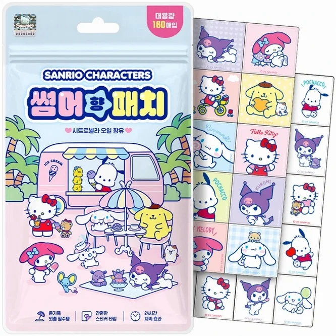 아텍스 유아용 산리오 캐릭터즈 썸머향패치 날벌레 기피제 대용량 160p 세트