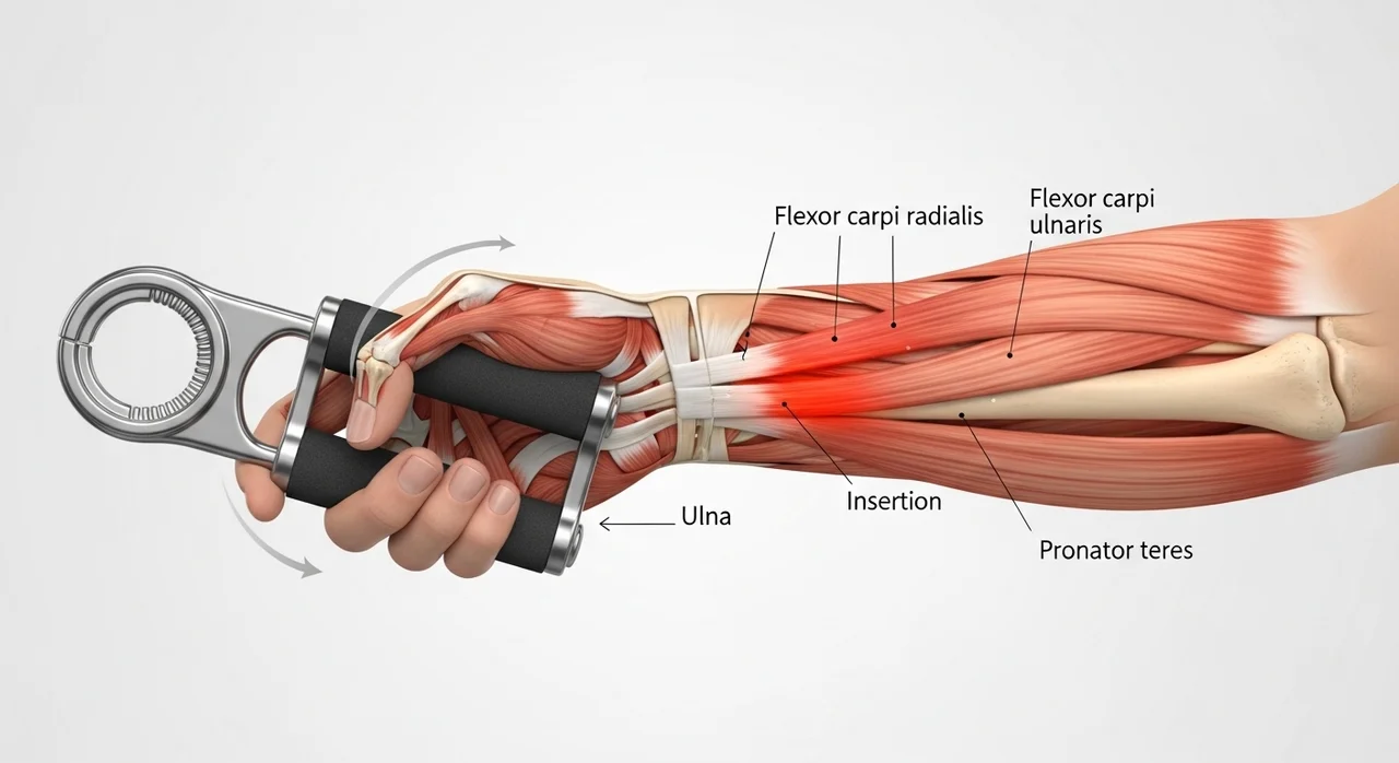 부상 없는 올바른 악력기 사용 자세