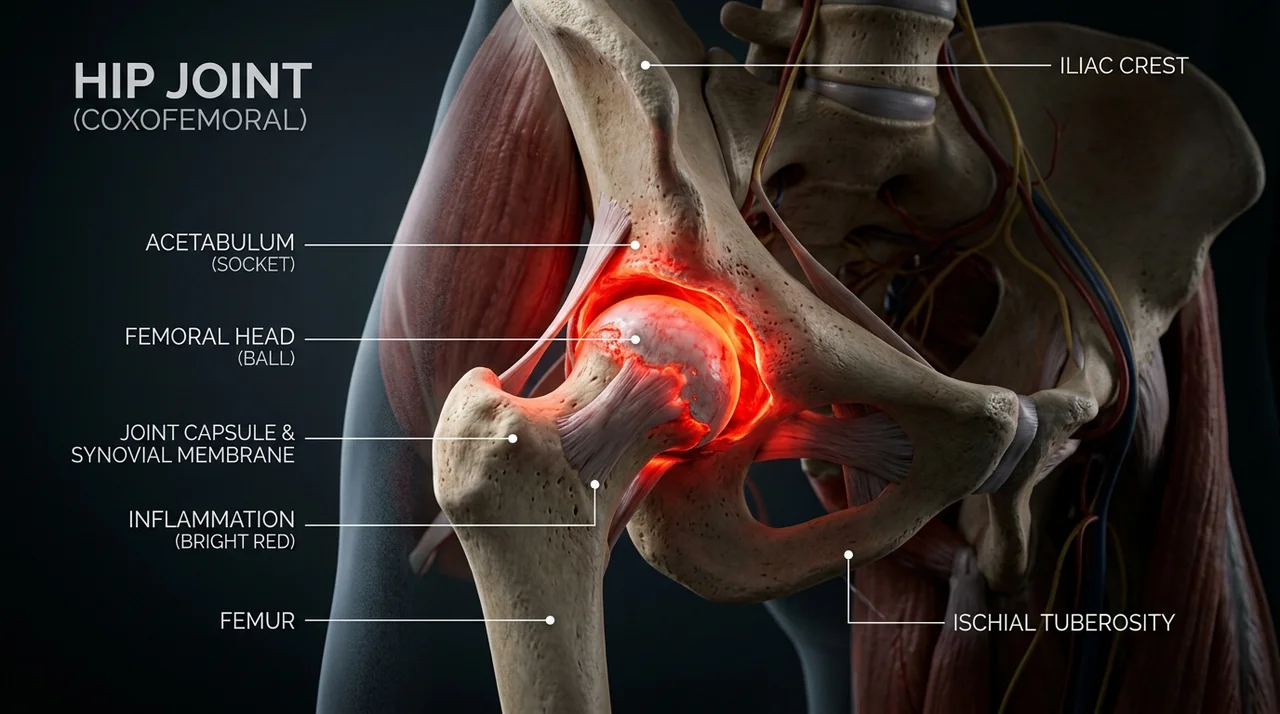 퇴행성 고관절염 통증 부위 4가지와 증상 구별법 완벽 정리