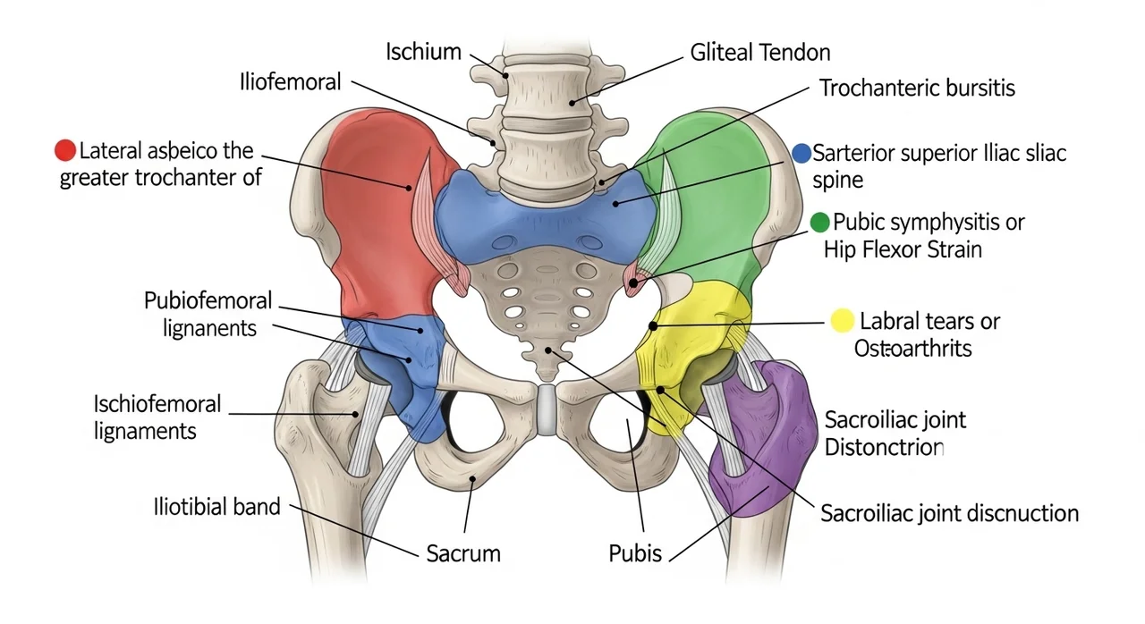 부위별로 살펴보는 고관절염 통증 특징
