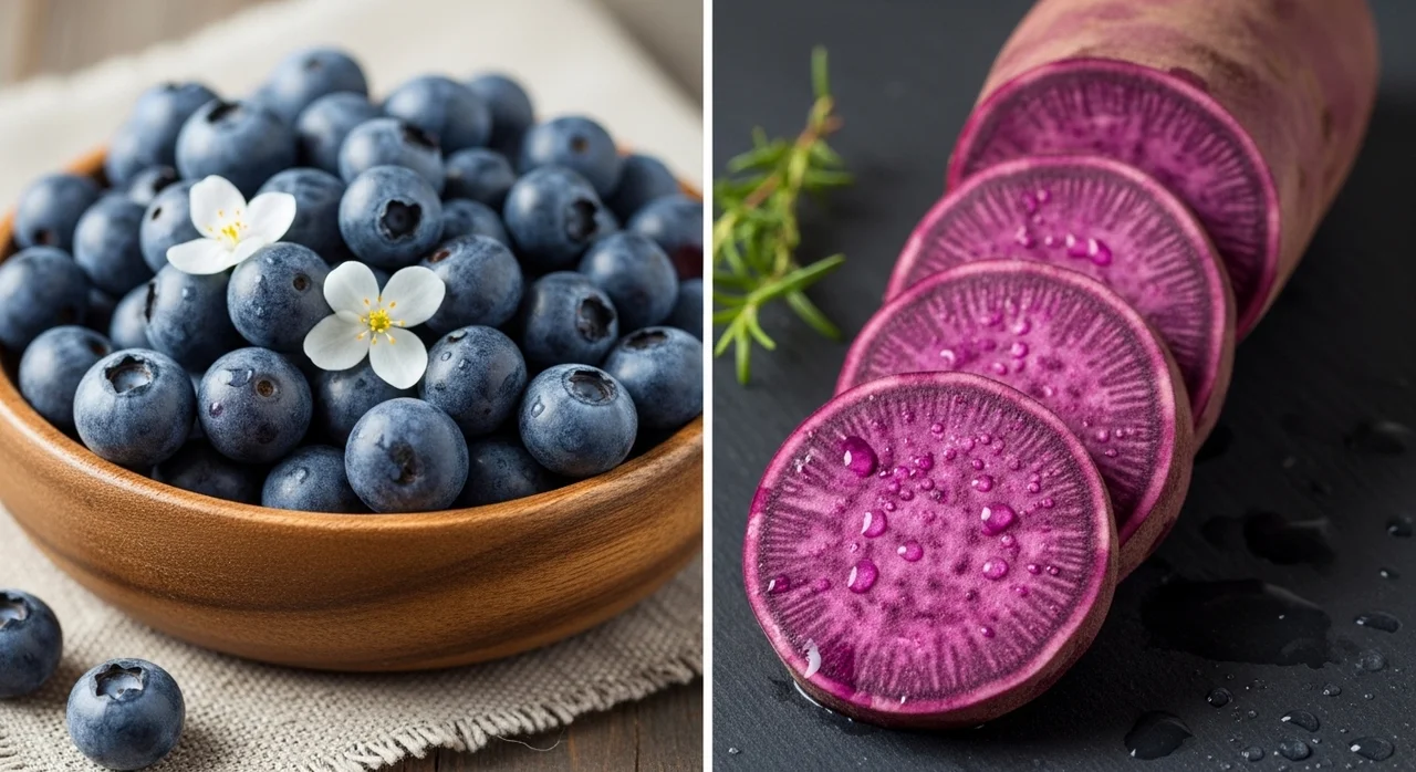 안토시아닌이 풍부한 대표 식품 비교