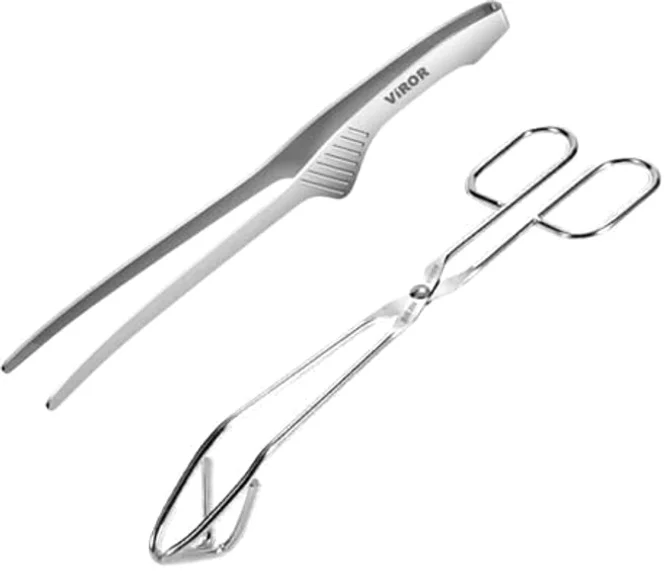 비로르 304 스텐 핀셋 주방 집게 + 삼각 가위 고기 요리 집게