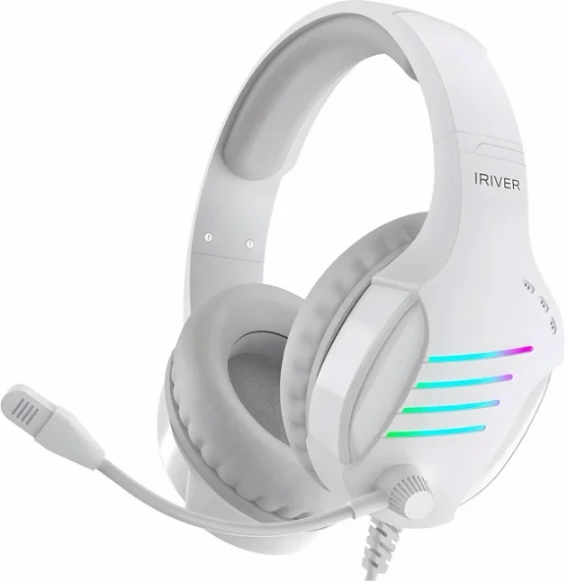 아이리버 노이즈 캔슬링 마이크 레이보우 LED USB 게이밍 헤드셋