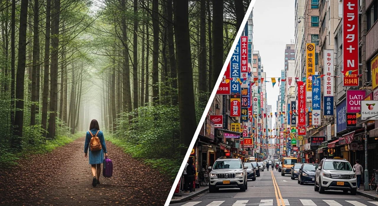 여행 스타일에 따른 심리적 이점 비교