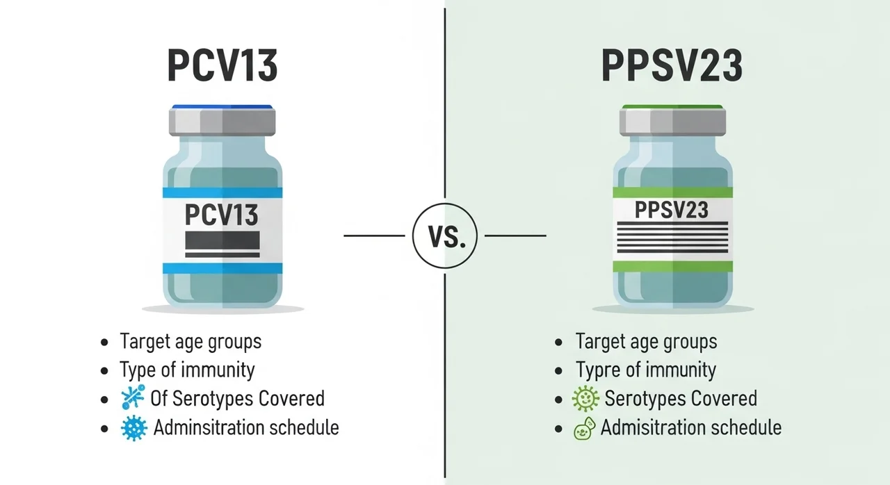 폐렴구균 백신 종류와 특징 비교 (13가 vs 23가)