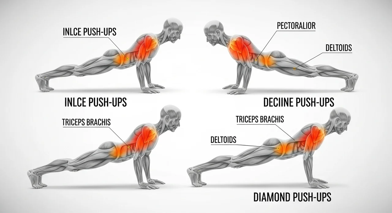 부위별 타겟팅을 위한 푸쉬업 종류 요약