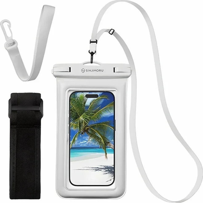 신지모루 IPX8스펀지 튜브 4중잠금 스마트폰 방수팩+ 크로스 스트랩 + 암밴드 + 핸드 스트랩