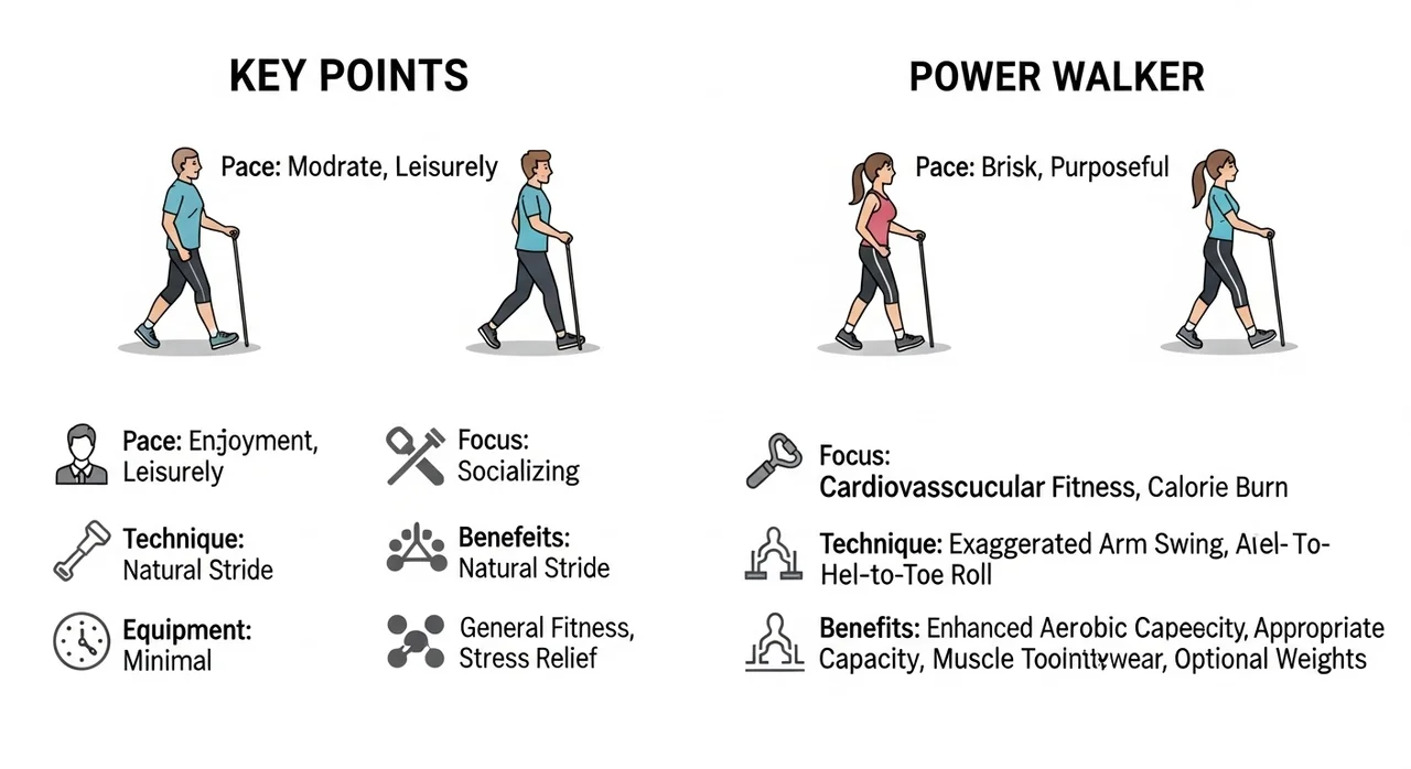 일반 걷기 vs 파워 워킹 효과 비교