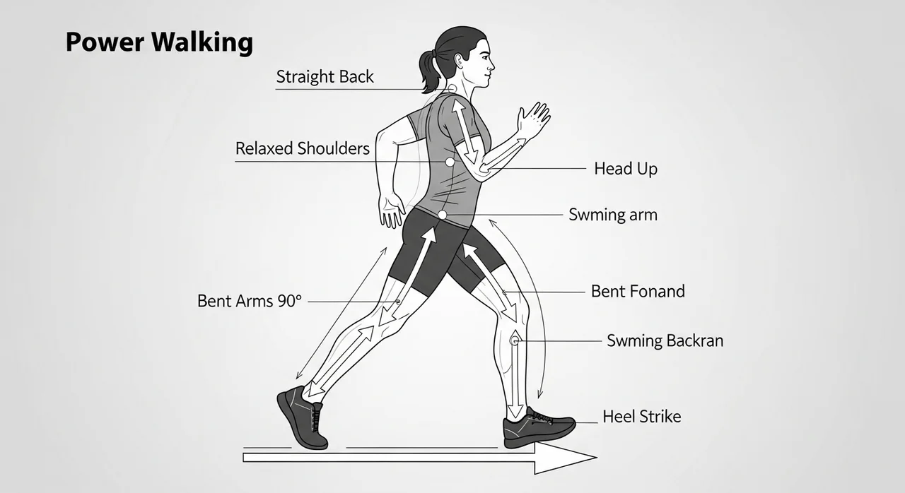 파워 워킹 효과 높이는 올바른 자세 4단계