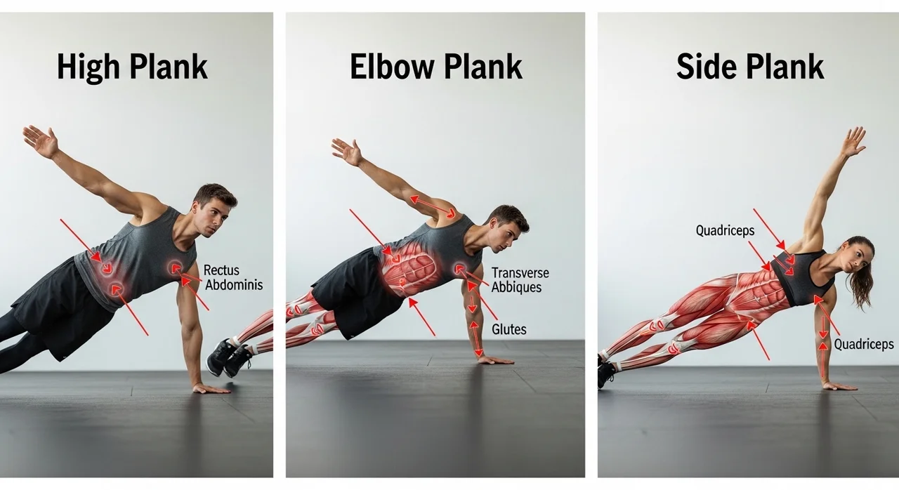 플랭크 종류별 효과 및 난이도 비교