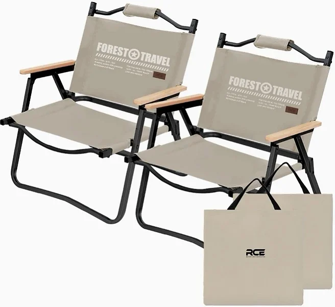 로티캠프 경량 로우 캠핑 의자 2p + 전용가방 2p 세트