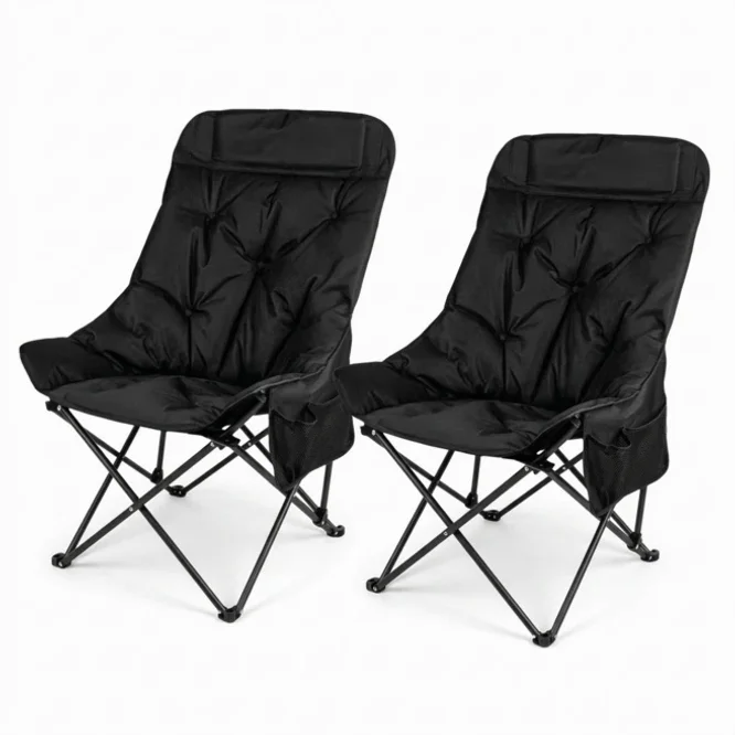라이프리듬 1+1 쿠션 캠핑 의자 접이식 초경량 릴렉스 체어 낚시 피크닉