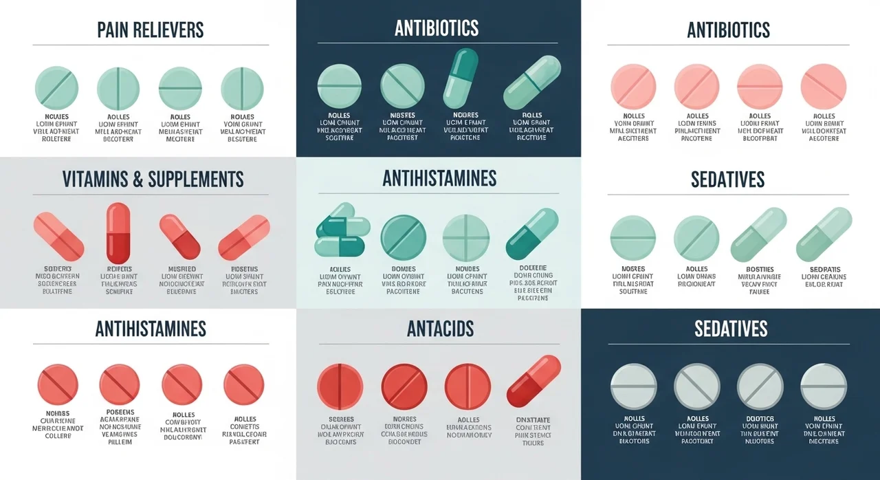 약 종류에 따라 나타나는 주요 부작용 요약