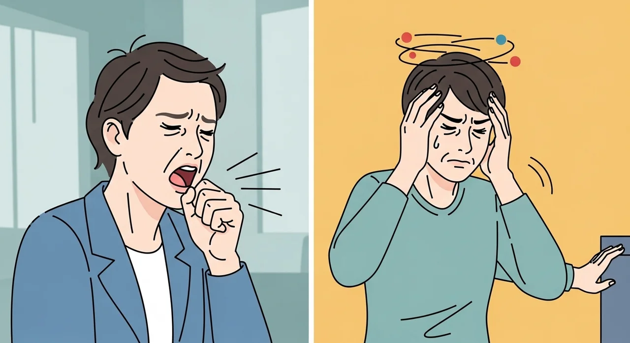 가장 흔한 부작용: 마른기침과 어지럼증 비교