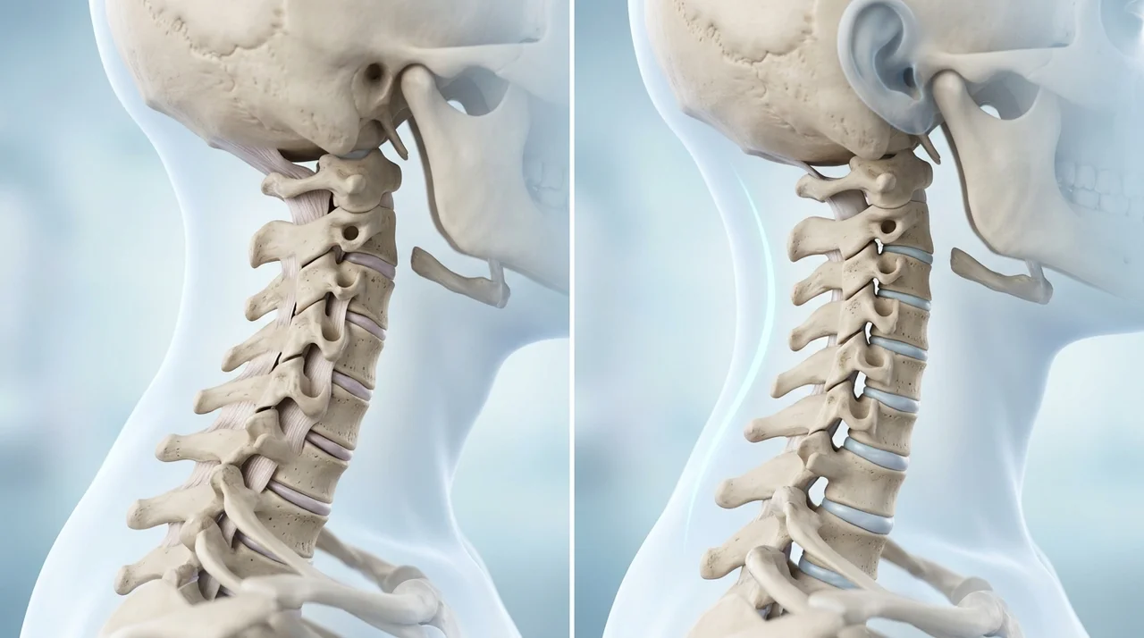 목 디스크 거북목 교정 방법, 통증 잡고 C자 커브 회복하는 3단계 루틴