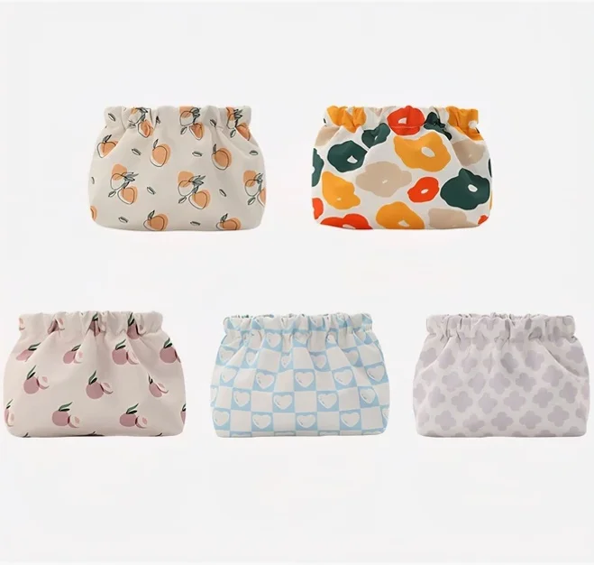 별별샵 똑딱 원터치 미니 다용도 화장품 파우치5종세트